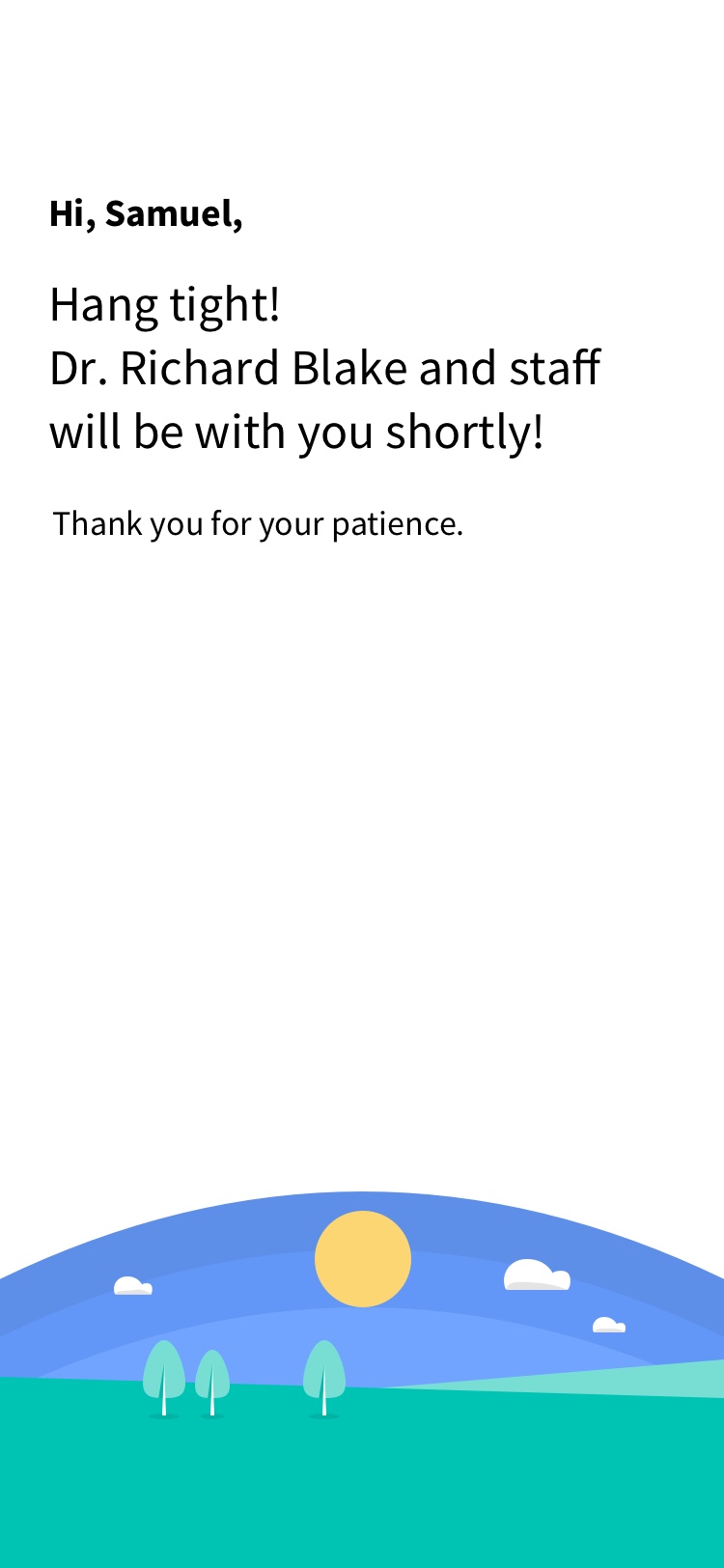 Virtual waiting room