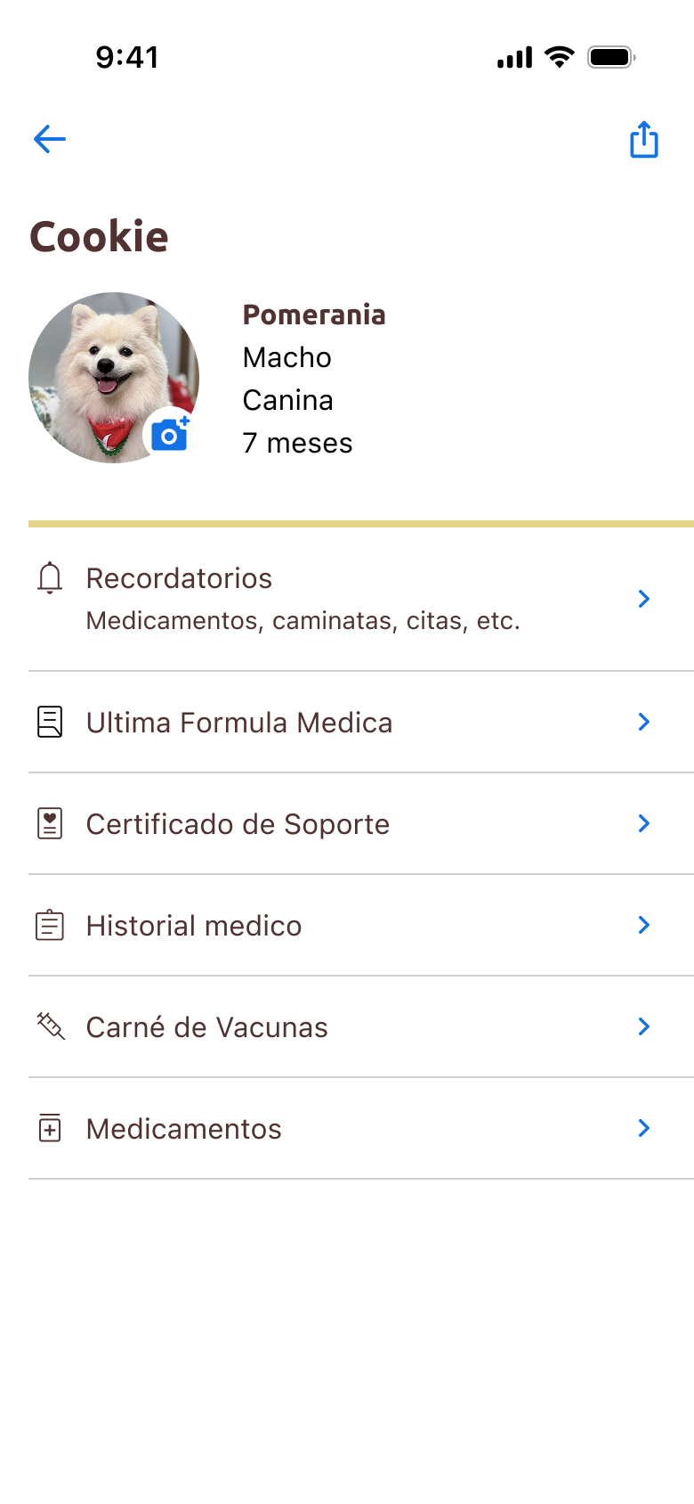 PetLoveFam pet profile