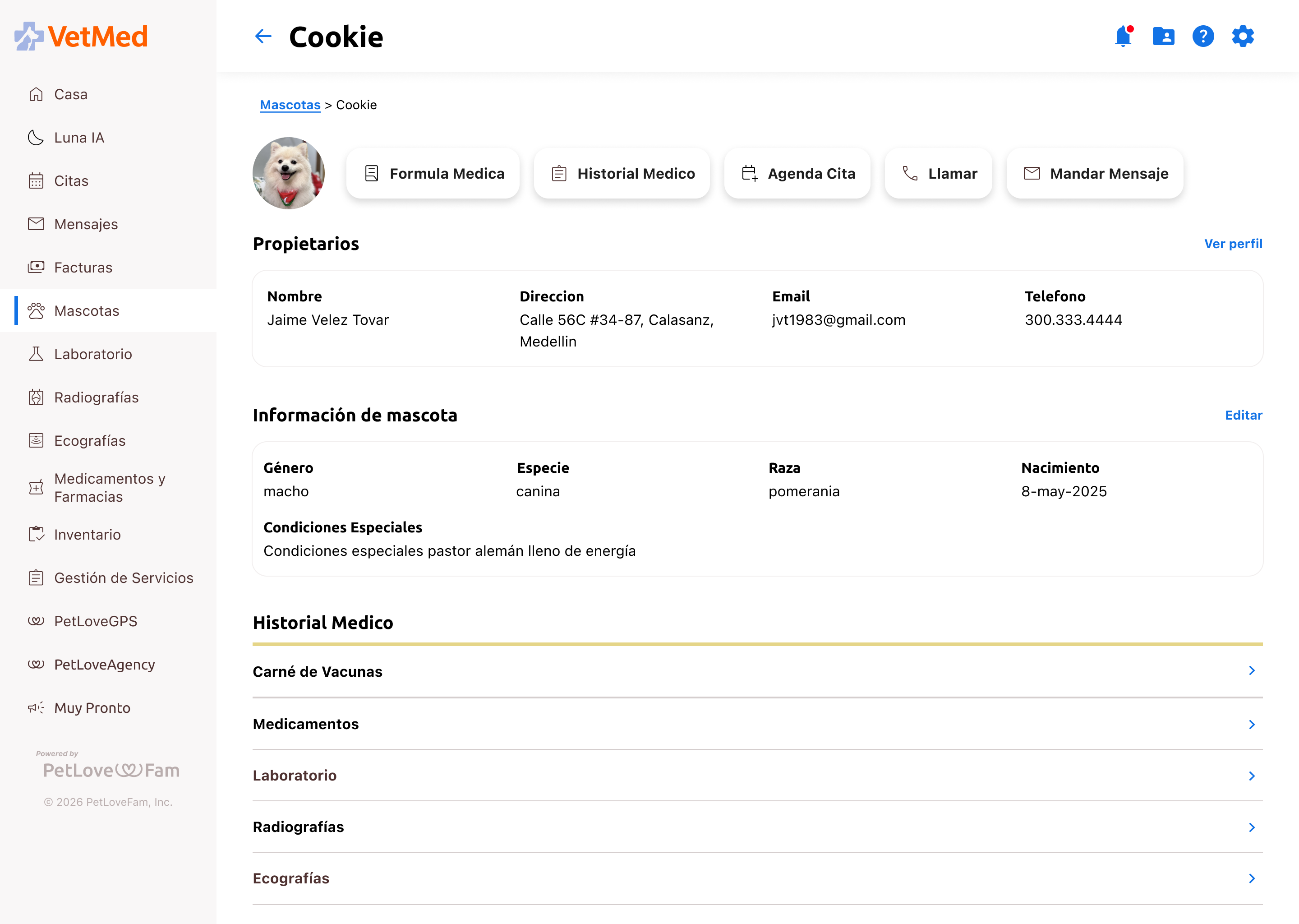 PetLoveHub customer and pet profile
